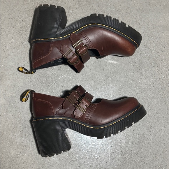 Dr. Martens Brown Platform Women's Shoes - Picture 6 of 7